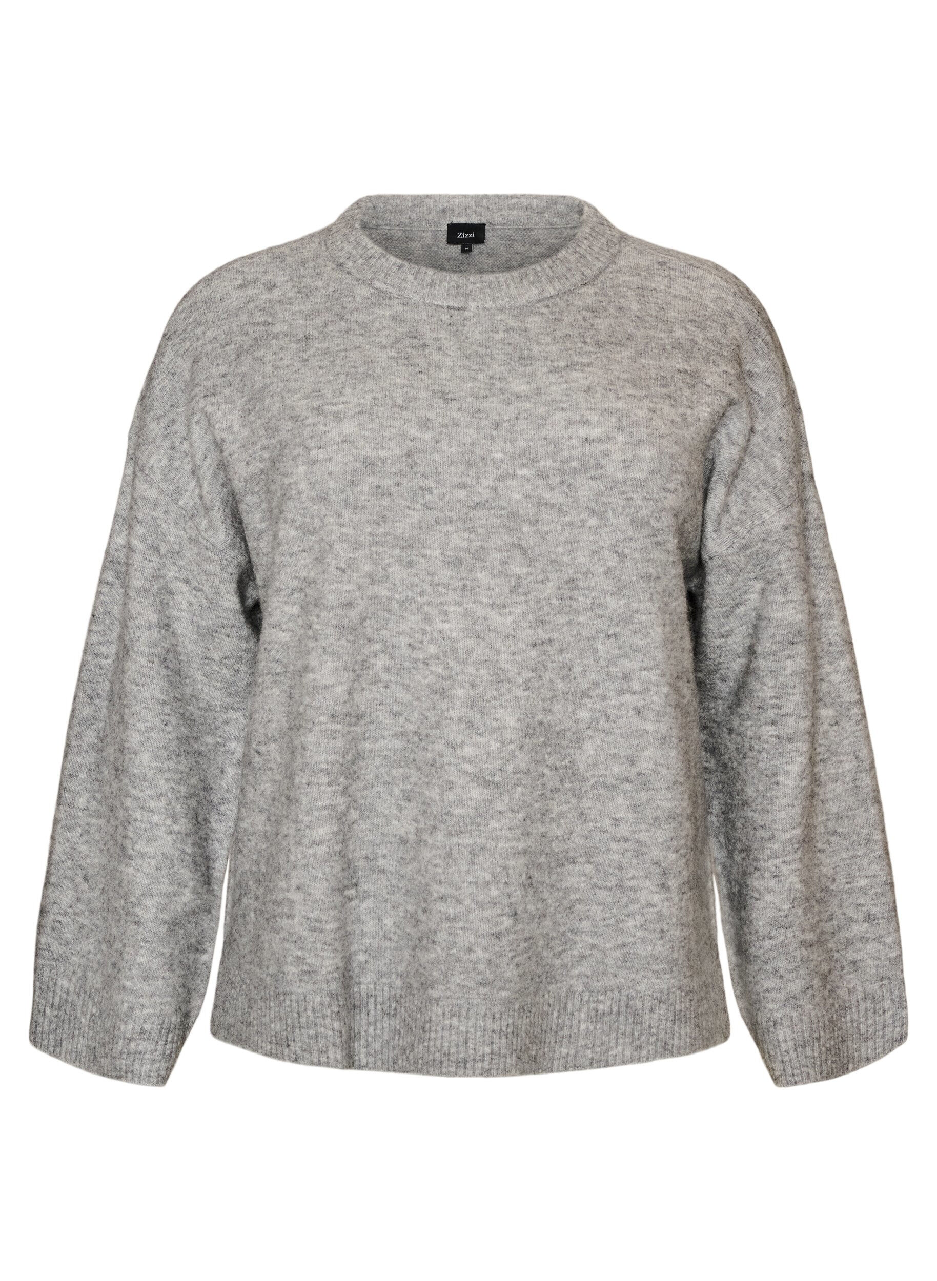 Losse gebreide blouse met alpaca en wol