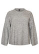 Losse gebreide blouse met alpaca en wol, Grijs, Packshot image number 0