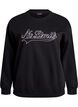 Sweatshirt met statementdetail, Zwart, Packshot image number 0
