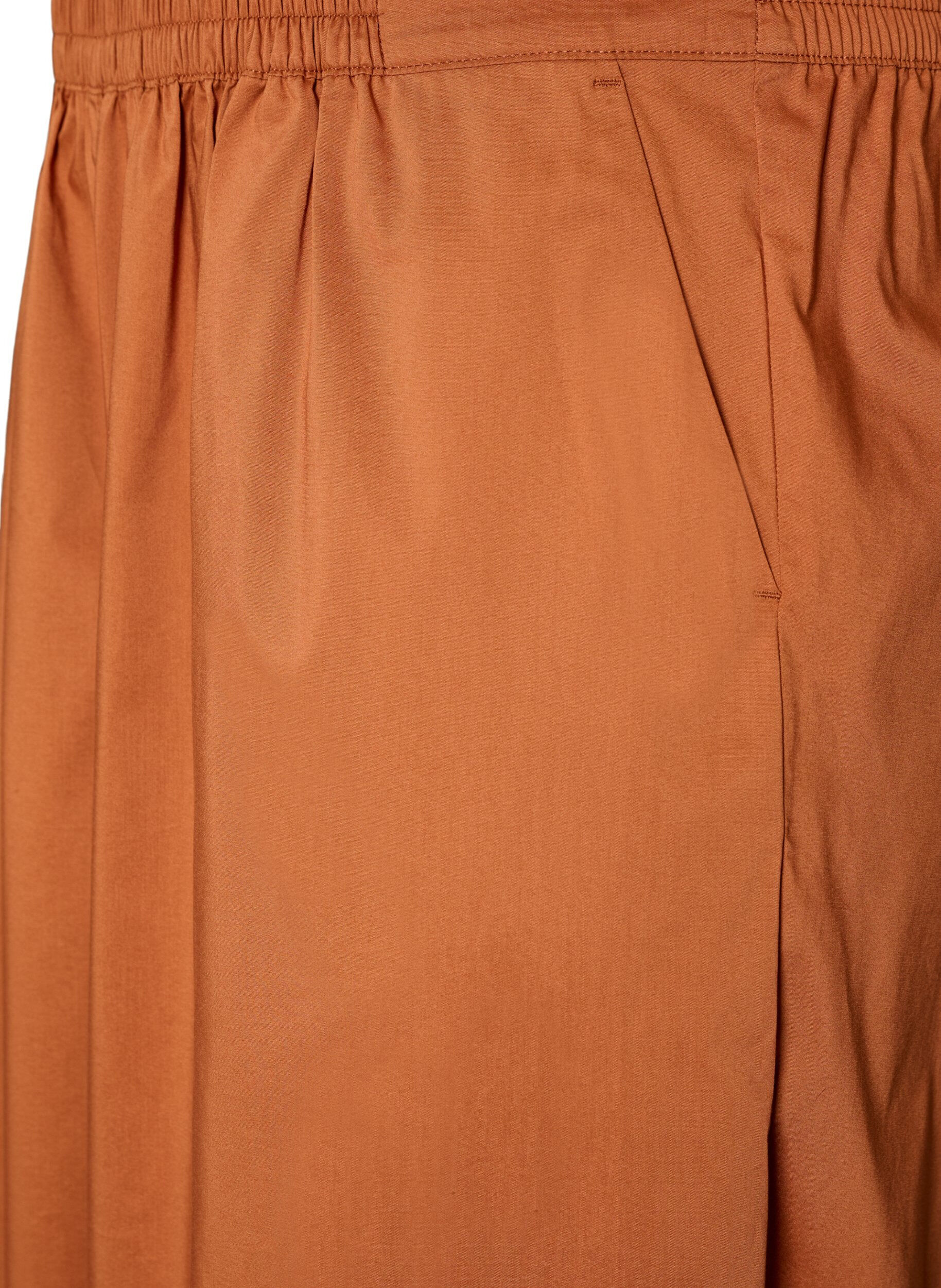ZizziBallonbroek met zakken en een elastische tailleband, Bruin, Packshot image number 2