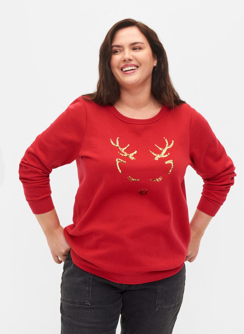 Kerst trui, Tango Red Deer, Model image number 0