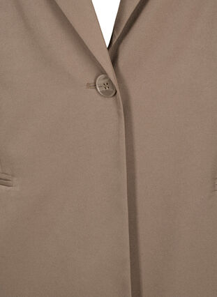 FLASH - Eenvoudige blazer met knoop, Walnut, Packshot image number 2