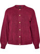 Vest in zacht breisel met goudkleurige knopen, Rood, Packshot image number 0