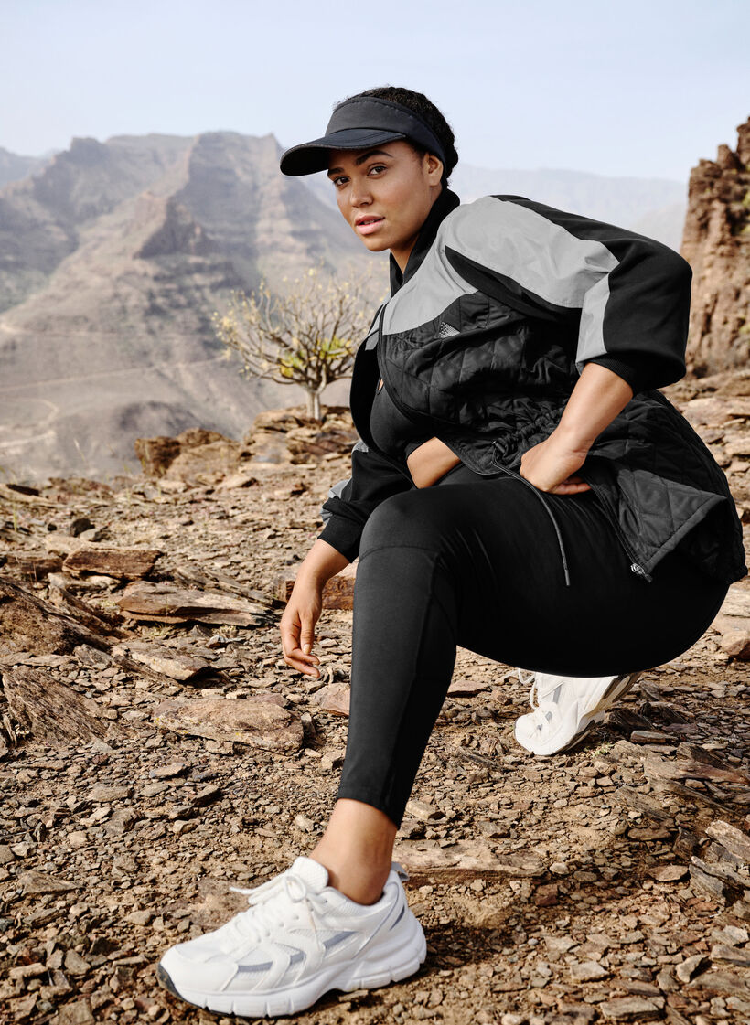 Reflecterende sportjas met verstelbare taille, Black w. Reflex, Image image number 0