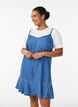 Knielange jurk met bandjes in TENCEL&trade; Lyocell met een denimlook, Blauw, Model image number 0
