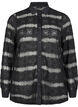 Losse blouse met kant en doorschijnend mesh, Black, Packshot image number 0