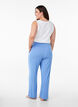Losse nachtbroek in viscose jersey met zakken, Blauw, Model image number 1