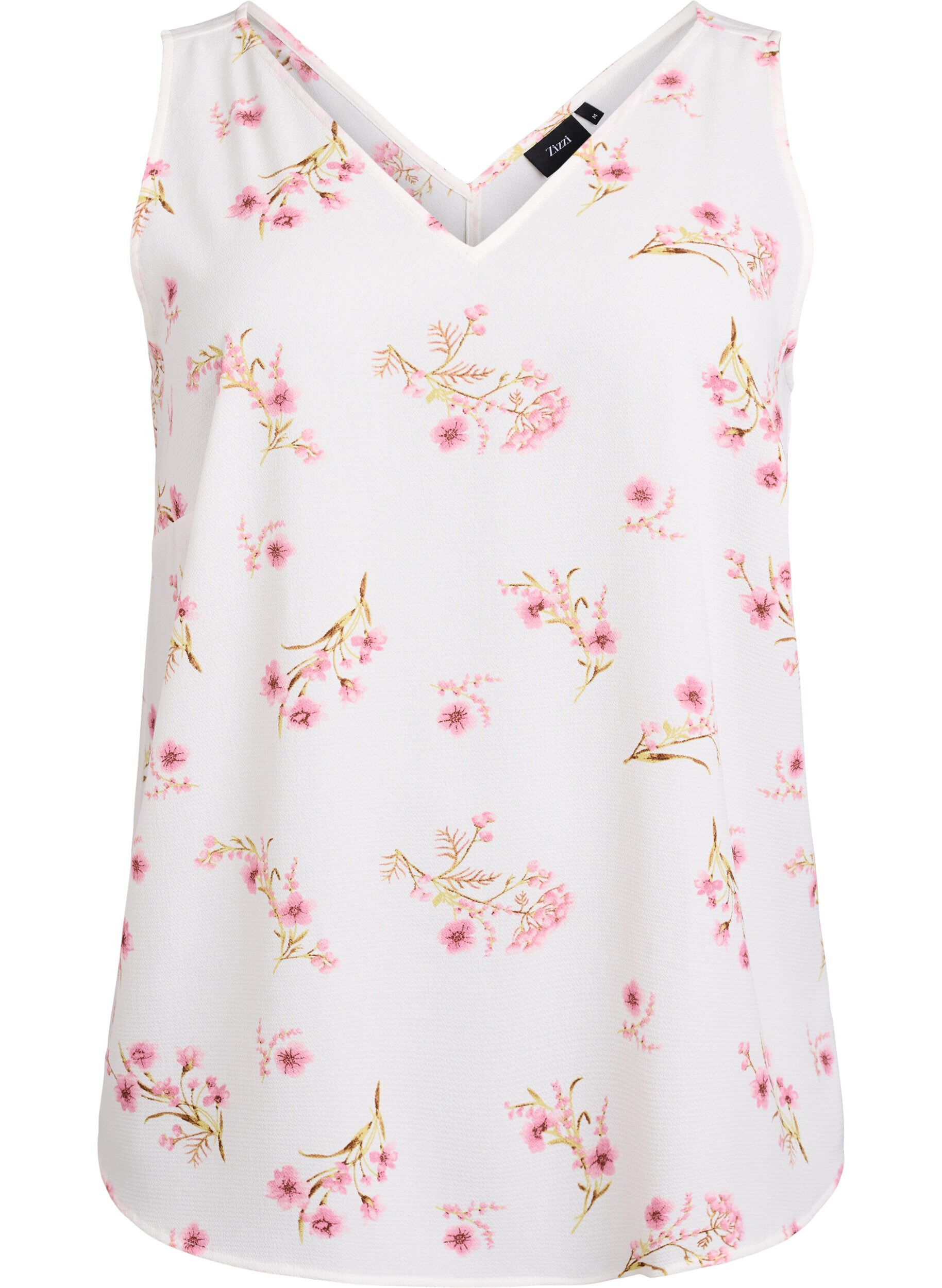 Top met print en V-hals