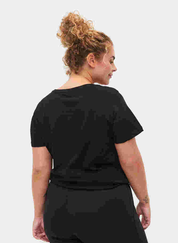 Trainingsshirt met print, Black w. stripe run, Model image number 1