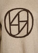 Trui met logo en contrasterende strepen, Beige, Packshot image number 2
