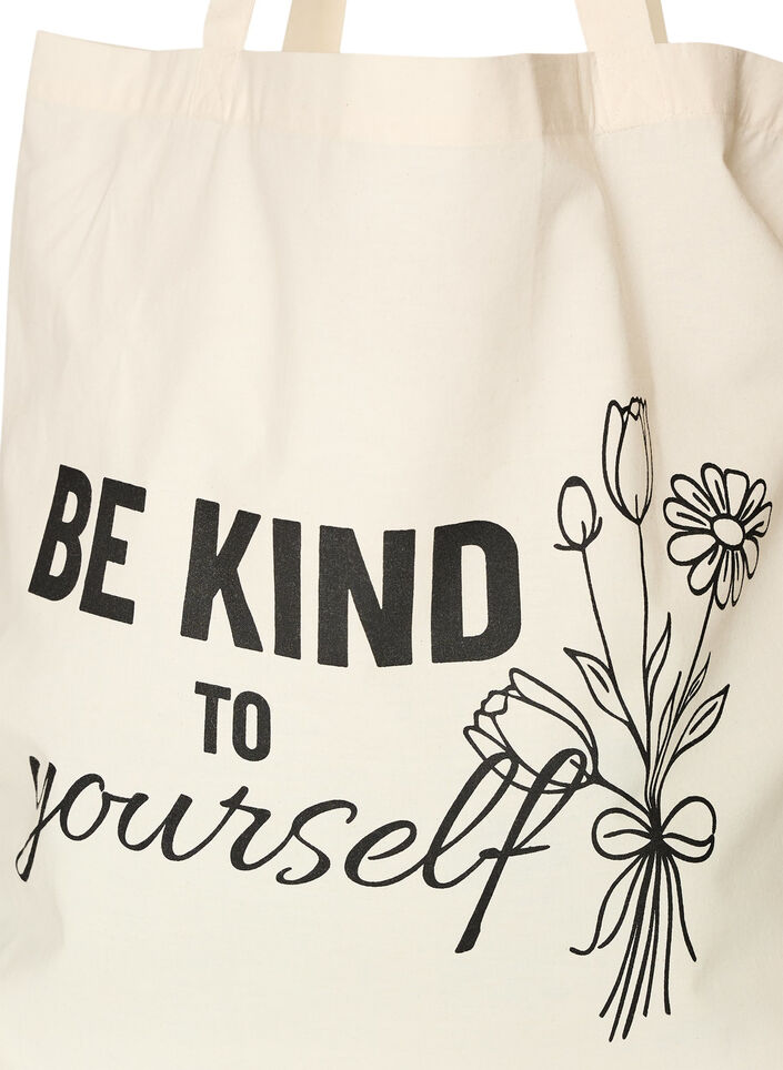 Tote bag met print, Zwart, Packshot image number 2