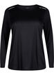 Trainingsblouse met lange mouwen en reflecterende details, Black, Packshot image number 0