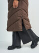 Lange pufferjas met capuchon en zakken, Bruin, Model image number 2