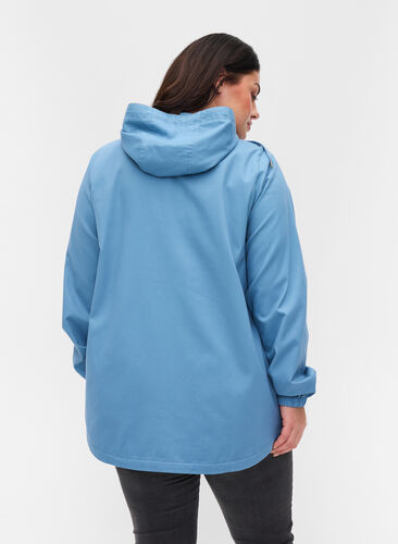 Parka jas met capuchon en steekzakken, Blue Shadow, Model image number 1