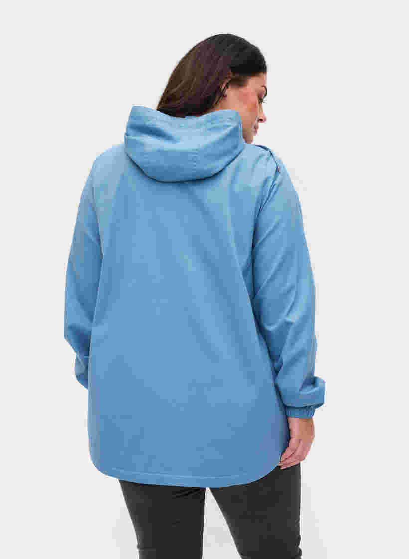 Parka jas met capuchon en steekzakken, Blue Shadow, Model image number 1