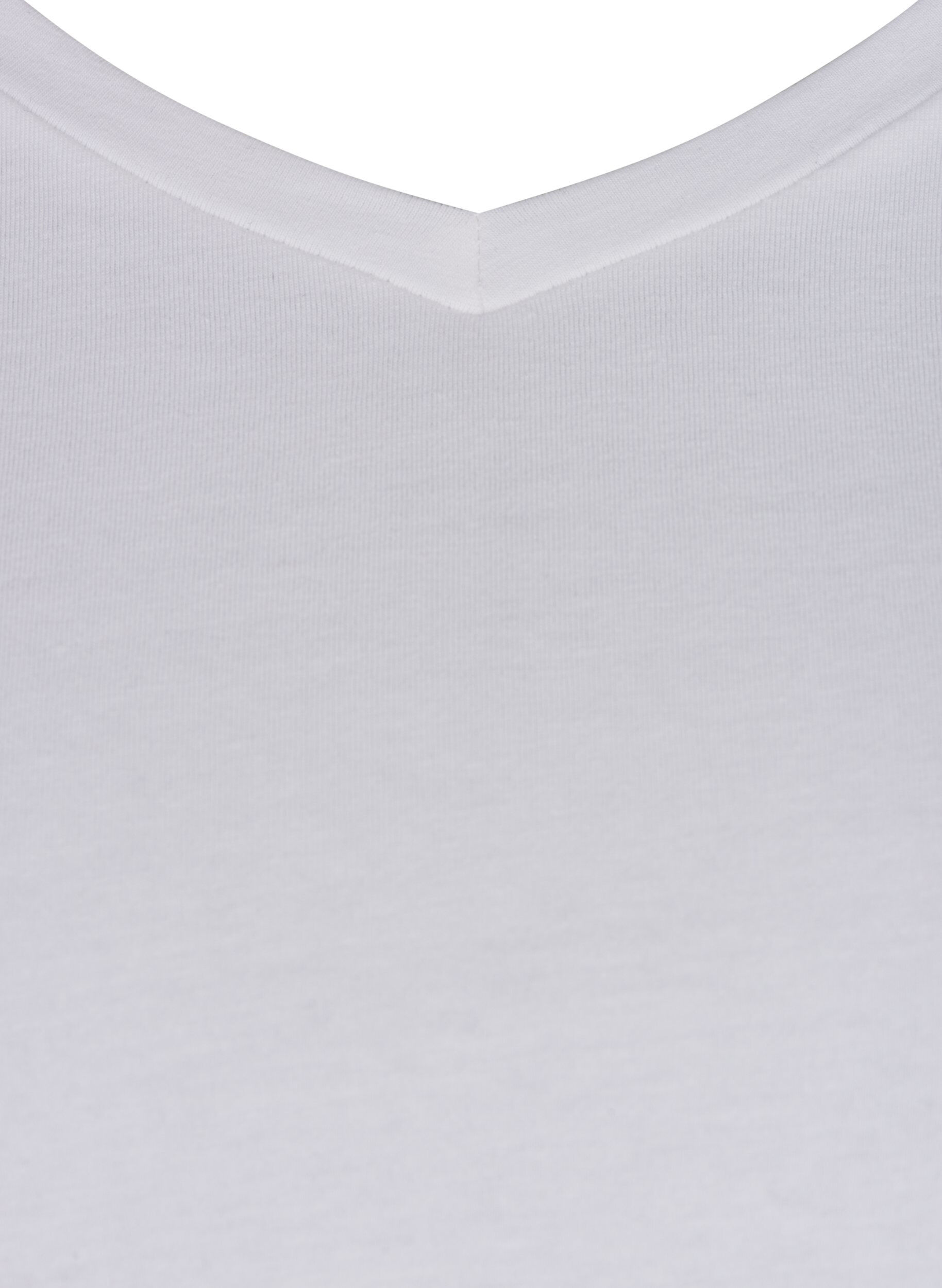 Zizzi Basic T-shirt, Bright White, Packshot image number 2