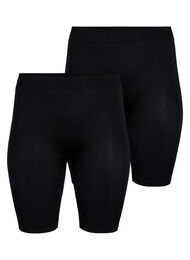 2-pack naadloze eenvoudige korte broek, Black