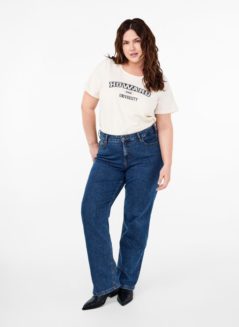 Katoenen T-shirt met tekstmotief, Antique W. W. Howard, Model image number 2