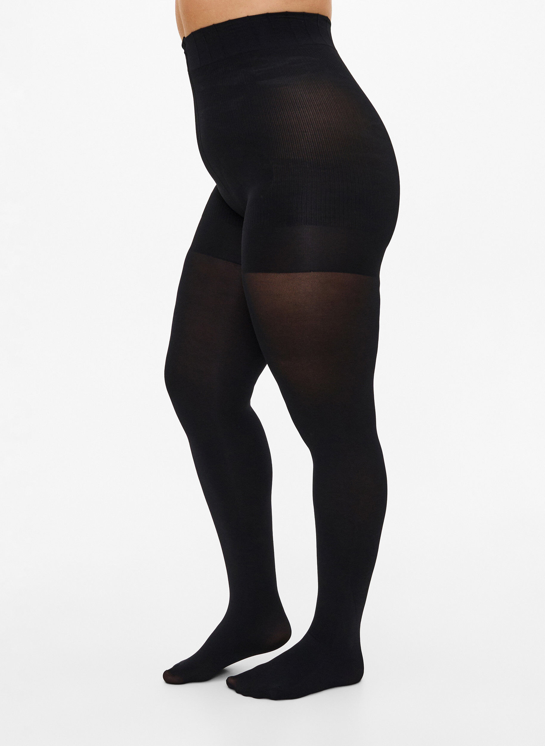 Panty van 100 denier met push-up, Zwart, Model