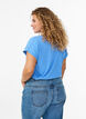 T-shirt met korte mouwen in een katoenmix, Blauw, Model image number 2