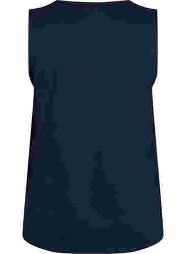 	 Mouwloze top in katoen, Navy Blazer, Packshot image number 1