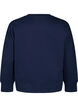 Sweatshirt met verhoogde tekstdesign, Blauw, Packshot image number 1