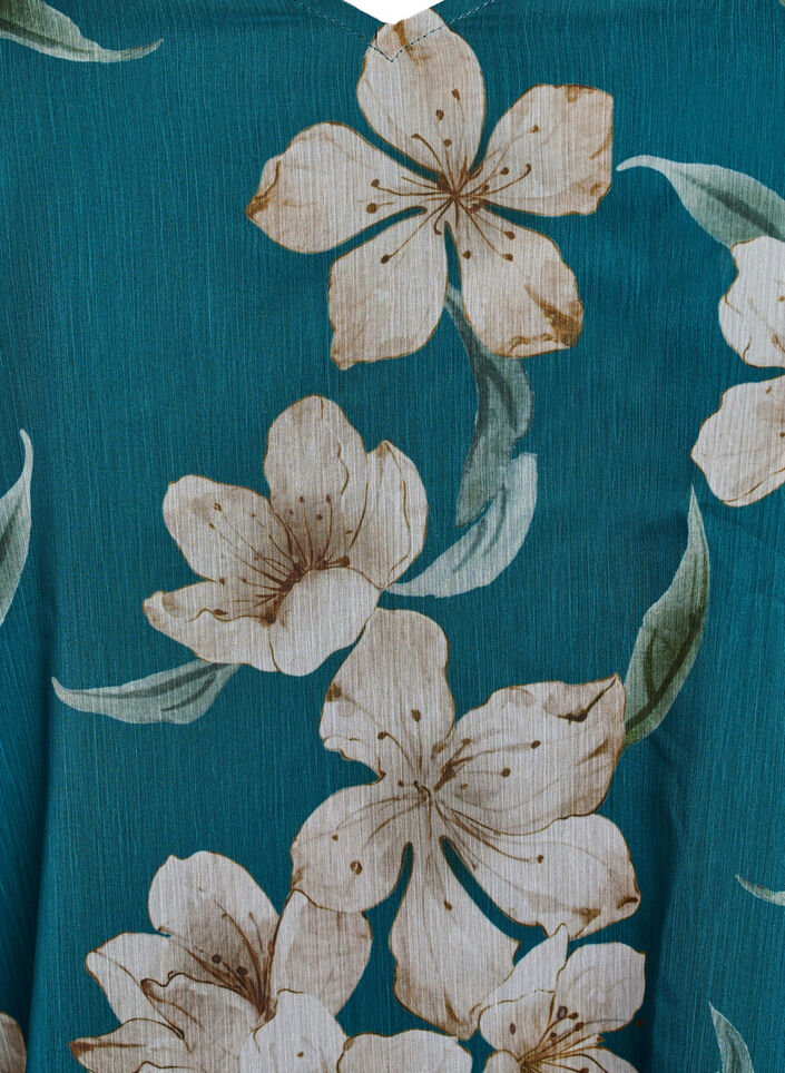 Chiffon blouse met bloemenprint en lange mouwen, Groen, Packshot image number 2