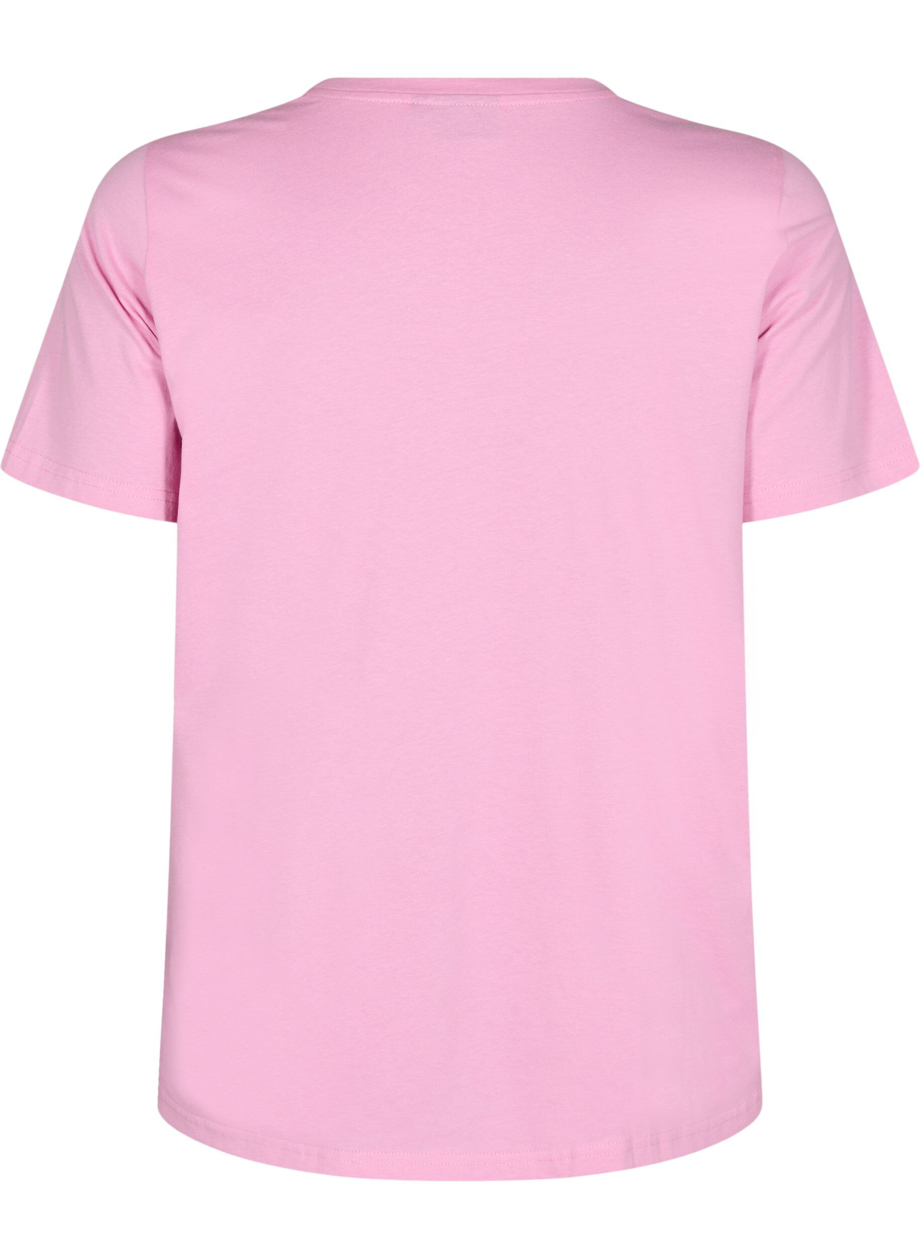 Zizzi T-shirt met borstzakje, Roze, Packshot image number 1