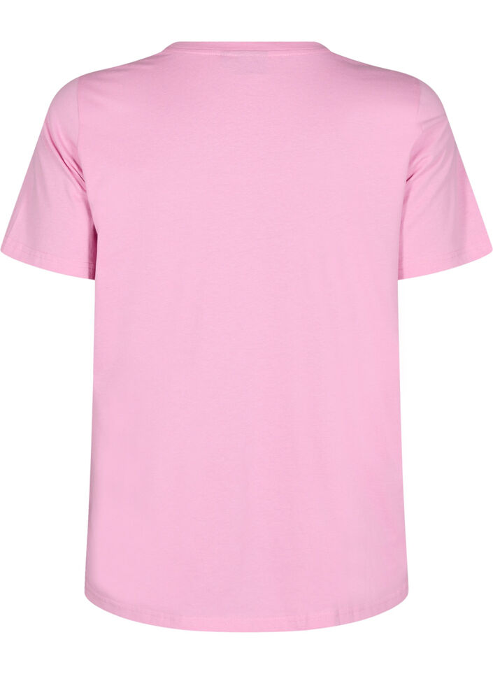 T-shirt met borstzakje, Roze, Packshot image number 1