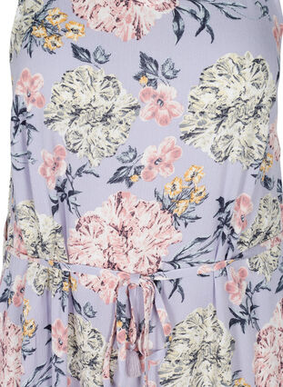 Viscose maxi-jurk met bloemenprint , Purple Dahlia Flower, Packshot image number 2