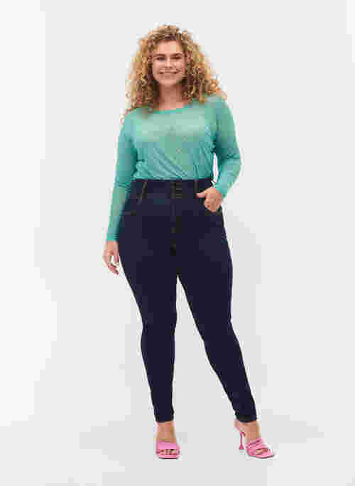 Super slim Bea jeans met extra hoge taille
