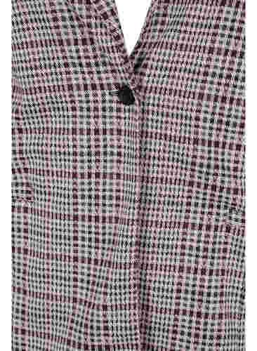 Geruite blazer met knoopsluiting, Brown Check, Packshot image number 2