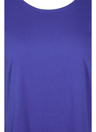 T-shirt met mix van katoen, Dazzling Blue, Packshot image number 2