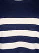 Gestreepte pullover van viscose met 3/4 mouwen, Navy Blazer/Birch, Packshot image number 2