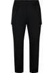 Cargo broek met elastische taille, Black, Packshot image number 0