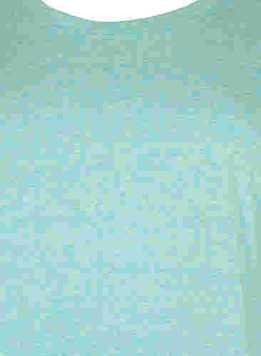Gemêleerd t-shirt met korte mouwen, Turquoise Mél, Packshot image number 2