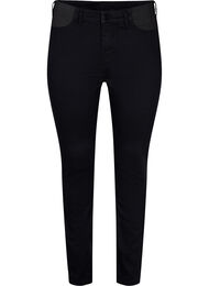 Super slim Amy jeans met elastiek in de taille, Black