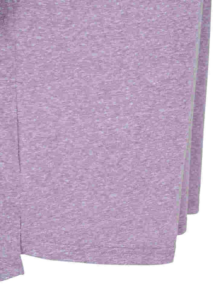 Gemêleerde blouse met korte mouwen, Vintage Violet Mel., Packshot image number 3