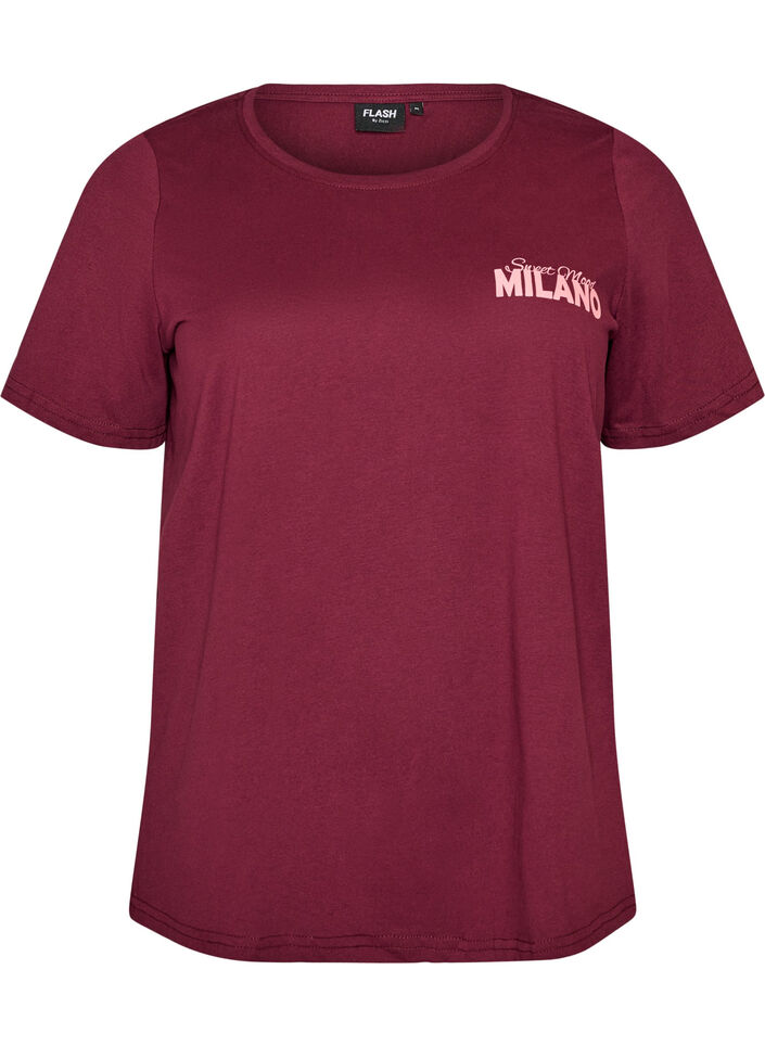 T-shirt met motief, Rood, Packshot image number 0