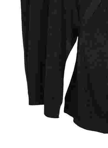 Gebreide jurk met glitter en korte mouwen, Black W/Lurex, Packshot image number 3