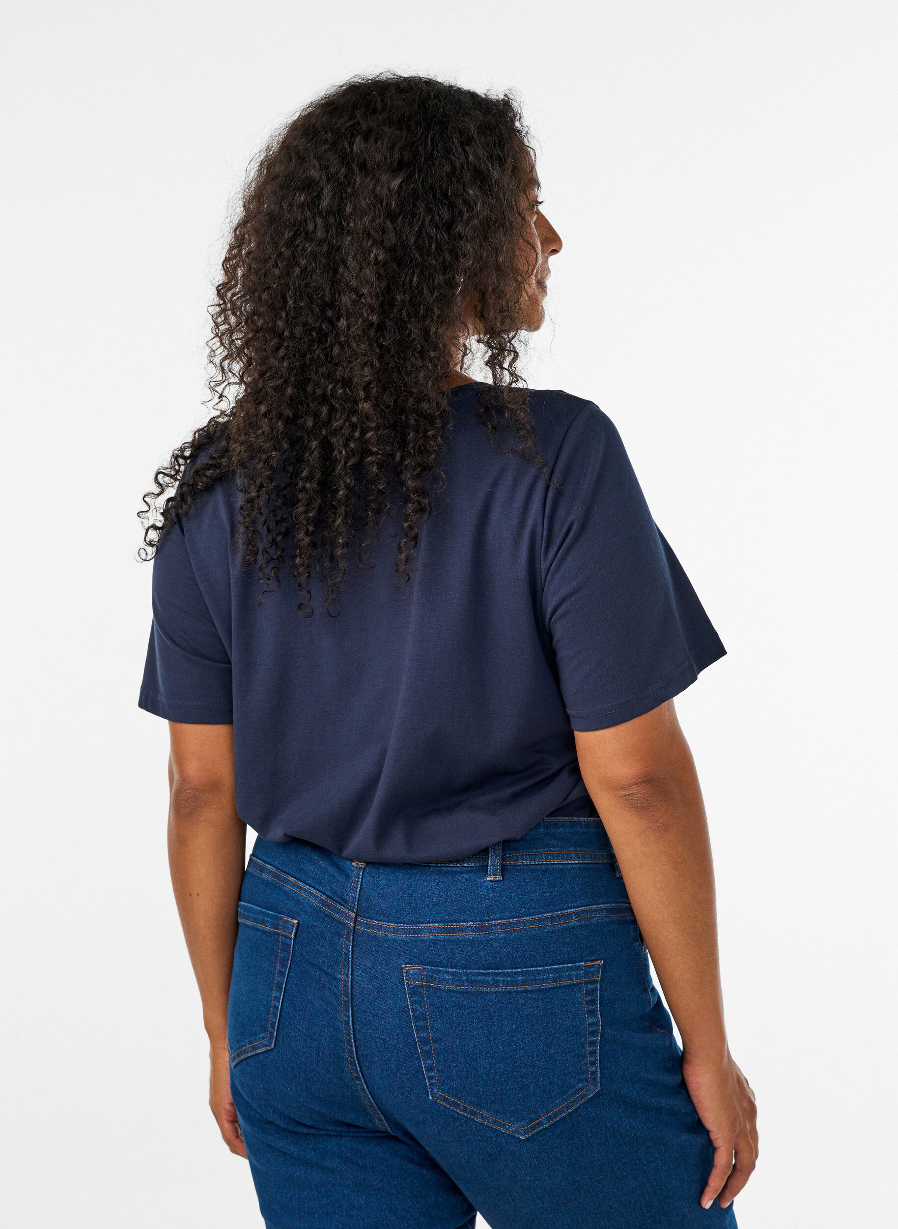 ZizziT-shirt met print, Blauw, Model image number 2