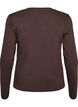 Basic T-shirt met lange mouwen en ronde hals, Bruin, Packshot image number 1
