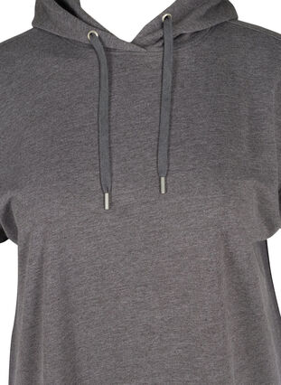 Lang sweatshirt met korte mouwen, Dark Grey Melange, Packshot image number 2