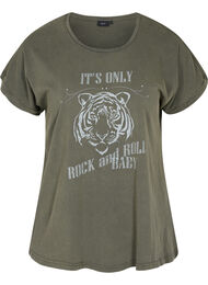 Biologisch katoenen t-shirt met print, Ivy acid Lion as s