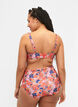 Bikinibroekje met extra hoge taille en print, Geel, Model image number 1