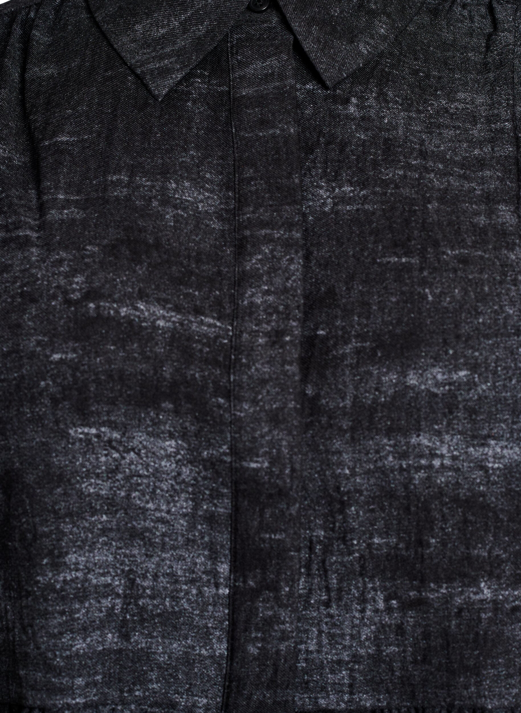 Zizzi Losse blouse met kraag en knopen, Zwart, Packshot image number 2