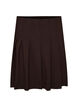 Korte geplooide rok met elastische tailleband, Bruin, Packshot image number 0