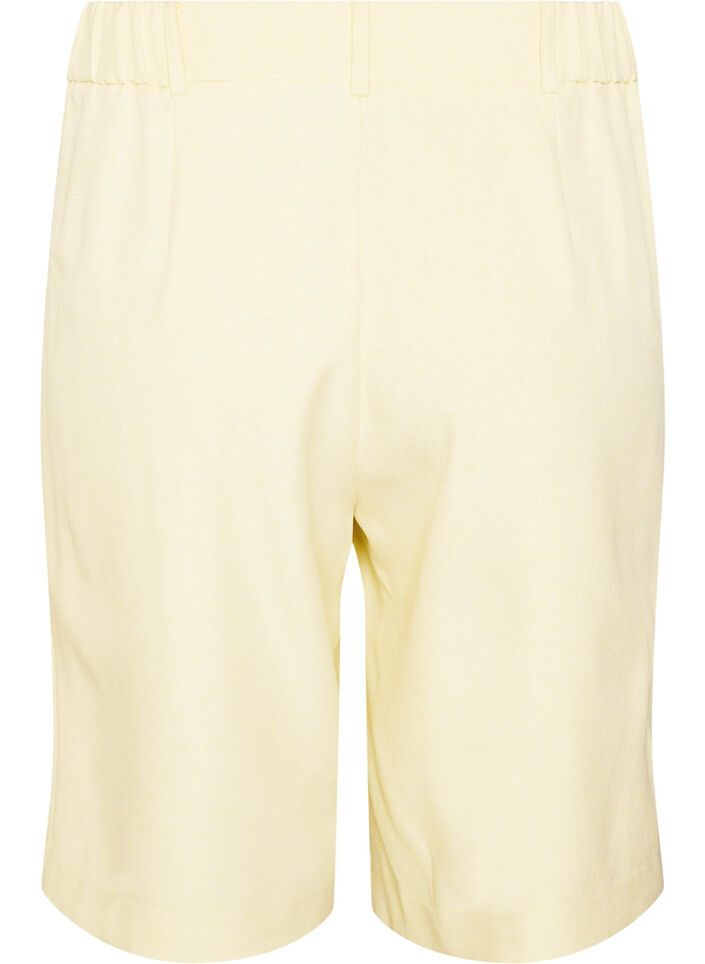 Losse Bermuda-shorts met hoge taille, Geel, Packshot image number 1