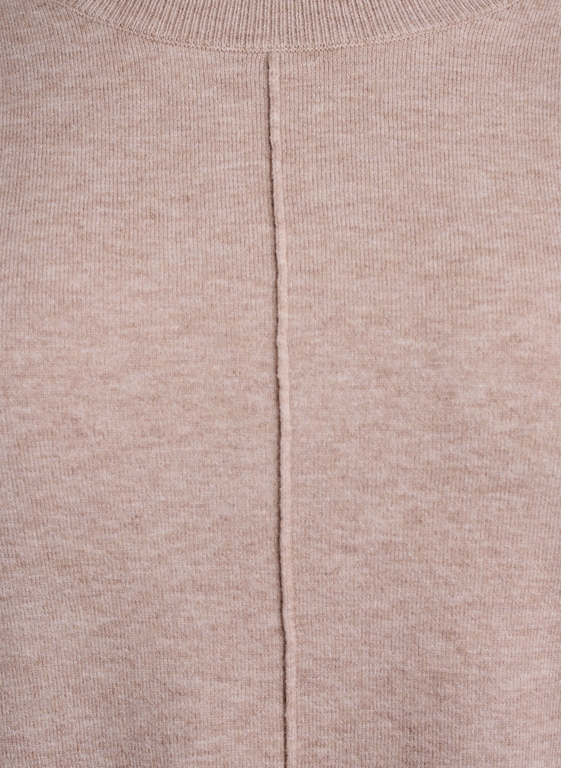 Zizzi Breisel blouse met middennaad en raglan mouwen, Beige, Packshot image number 2