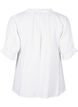 Viscose blouse met korte mouwen en ruches, Bright White, Packshot image number 1